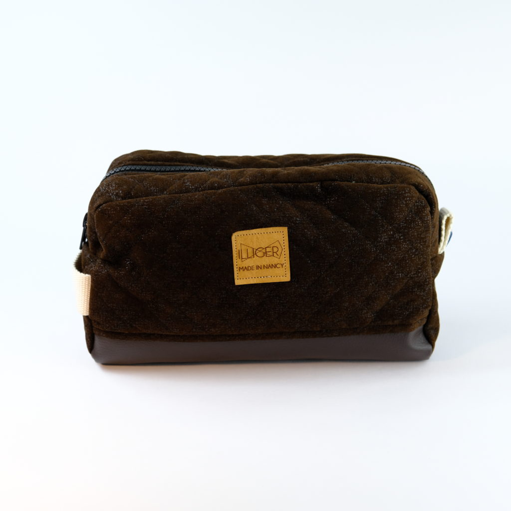 TROUSSE ILLIGER matelassé couleur chocolat effet daim
